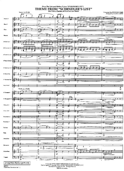 Schindler's List, Theme by John Williams/arr. Cus | J.W. Pepper Sheet Music