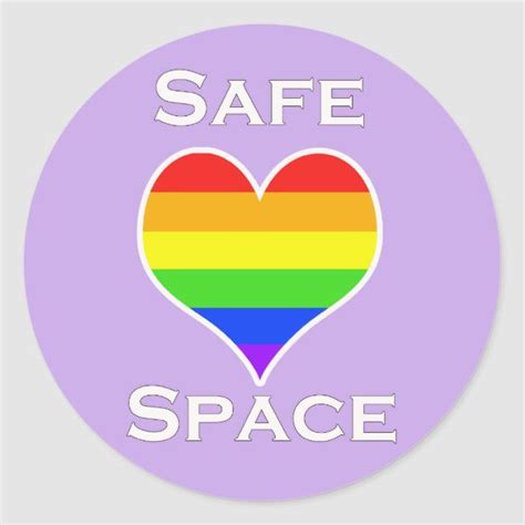 Safe Space Classic Round Sticker | Zazzle.com | Safe space, Safe space ...