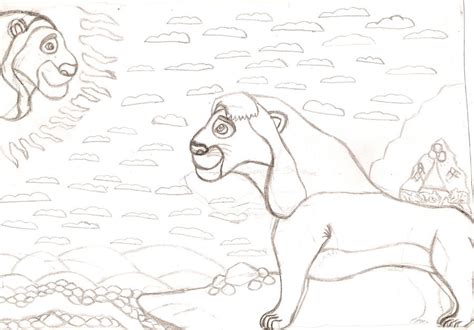 old drawing:Simba and mufasa:first drawing of them by popecba on DeviantArt