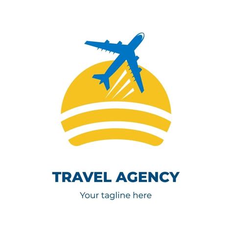 Free Duotone Tropical Travel Agency Logo template