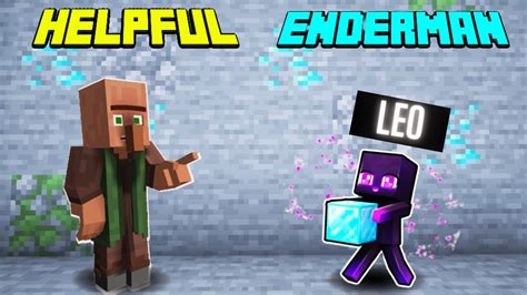 Playing Minecraft as a HELPFUL Enderman ! - YouTube