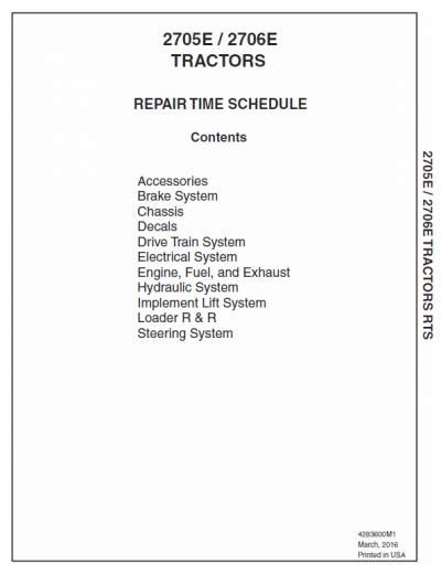 Massey Ferguson 2705E, 2706E Tractor Service Manual