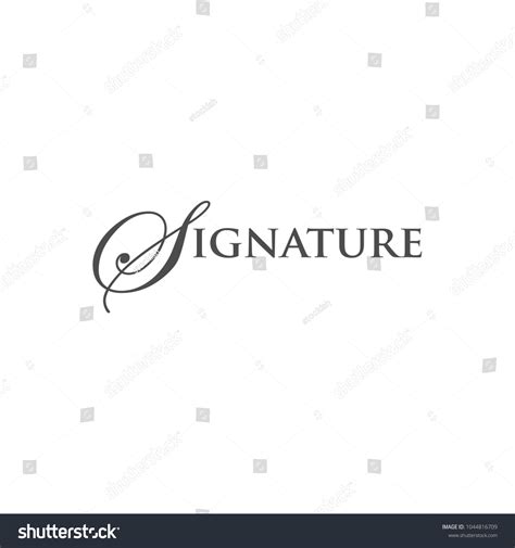 Signature Vector Logo Stock Vector (Royalty Free) 1044816709 | Shutterstock