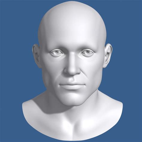 3d model polygonal male head