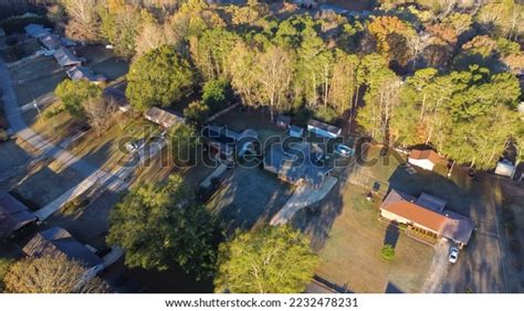 Aerial Top View Suburban Residential Houses Stock Photo 2232478231 ...