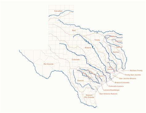 Texas Waterways Map - Free Printable Maps