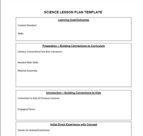 Science Lesson Plan Template | Science Lesson Plans