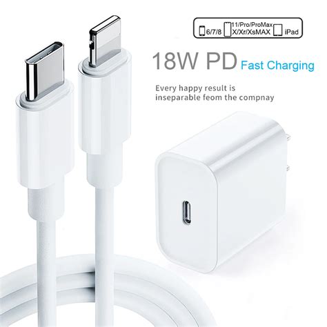 PD Fast Charging 18W 9V/2A USB C Type C to Lightning Cable Charger Adapter For iPhone 11 11Pro ...