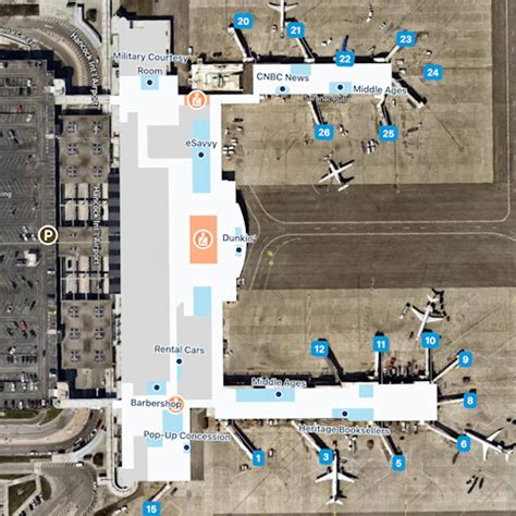 Syracuse Hancock Airport Map | SYR Terminal Guide