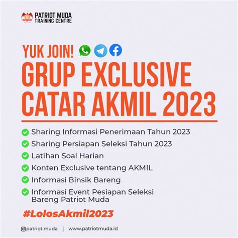 JOIN GRUP EXCLUSIBE CALON TARUNA AKMIL 2023 | Patriot Muda Training Centre