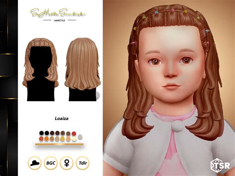 The Sims Resource - Loaiza Hairstyle (Toddler) The Sims 4 Pc, Sims 4 Mm ...