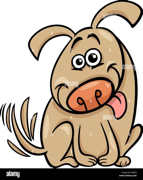 funny dog cartoon illustration Stock Photo - Alamy