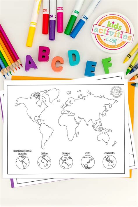 Free Printable World Map Coloring Pages | Kids Activities Blog