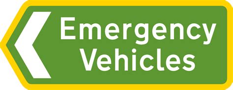 Emergency vehicles sign - Theory Test