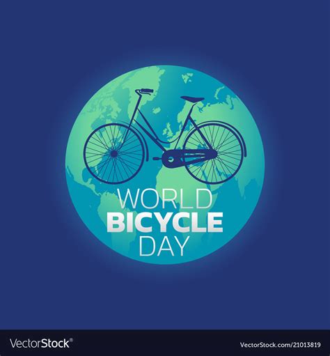 World bicycle day Royalty Free Vector Image - VectorStock