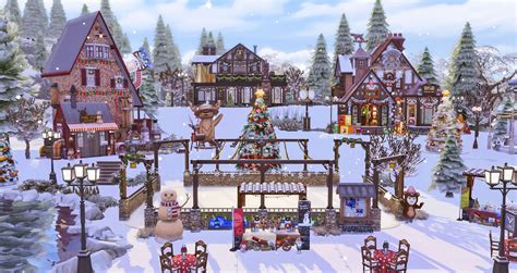 Sims 4 Winter Festival 冬季慶典 (No CC) [Ruby Red Sims]