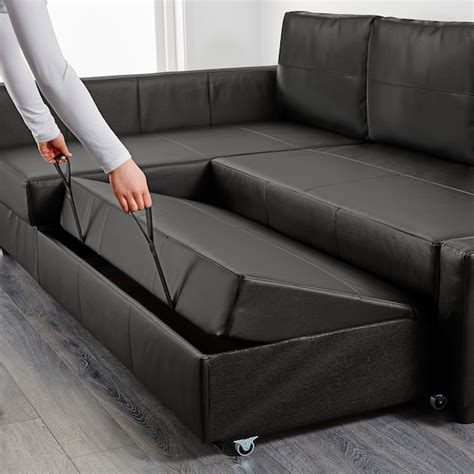 FRIHETEN corner sofa-bed with storage, Bomstad black - IKEA CA