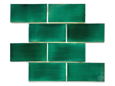 3"x6" Emerald Green Subway Tile Backsplash | Mercury Mosaics