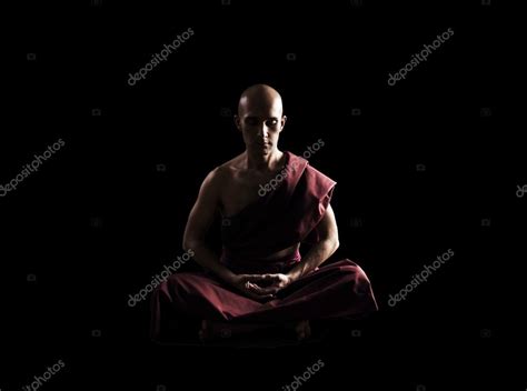 Buddhist monk in meditation pose — Stock Photo © tommasolizzul #85125766