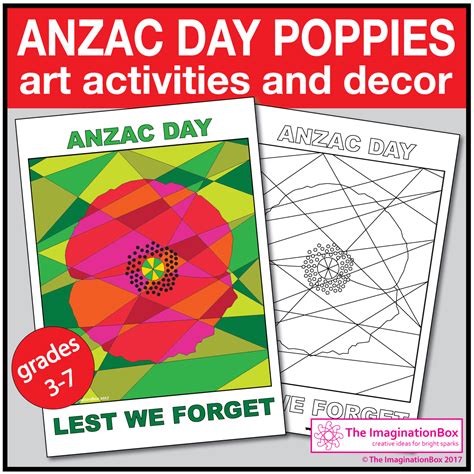 Anzac Day Poppy Art, Remembrance Activity