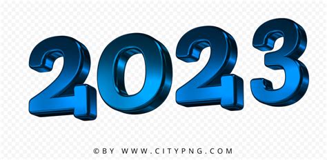 2023 New Year 3D Blue Logo Text HD PNG | Citypng