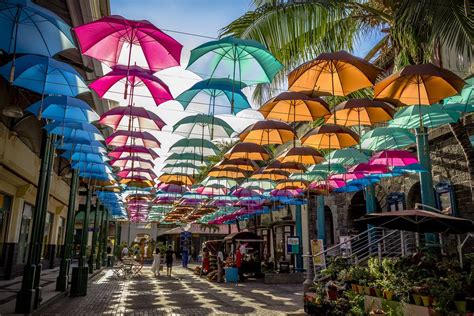 Umbrellas at Caudan Waterfront, Port Louis, Mauritius | Mauritius island, Port louis, Beautiful ...