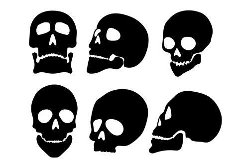 Skull Silhouette Vectors 93082 Vector Art at Vecteezy