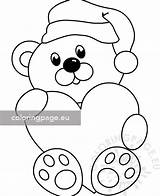 Christmas Teddy Bear Coloring Pages sketch template