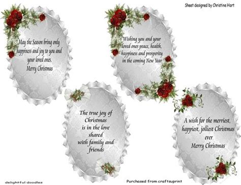 Four assorted verses for cards especially for Christmas can also be used as card fronts or ...