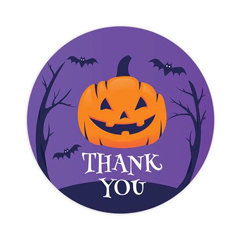 Koyal Wholesale Halloween Thank You Stickers 2 Inch Round 120 Bulk Pk Happy Jk O' Lantern Labels ...