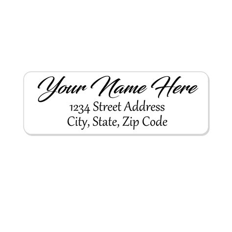 400 Personalized Return Address Labels Printed Text 1/2 x 1 3/4 Script Text | eBay