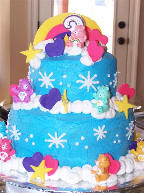 care bear cake - I made this cake for my daughter's second birthday ...