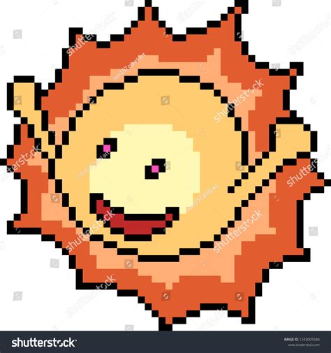 Vector Pixel Art Sun Isolated Cartoon Stock Vector (Royalty Free) 1243005580 | Shutterstock