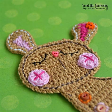 Crochet Bunny Applique Crochet Pattern DIY - Etsy