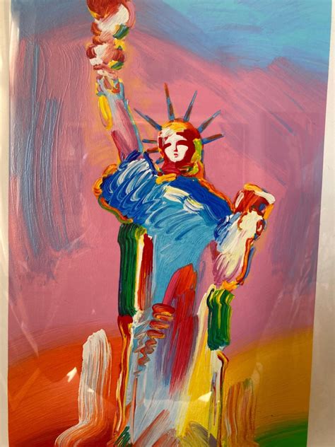 Peter Max - Peter Max Statue of Liberty (Signed, Stamped and Numbered ...