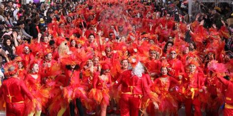 Local traditions in Crazy Greek Carnival - Patras Carnival Live