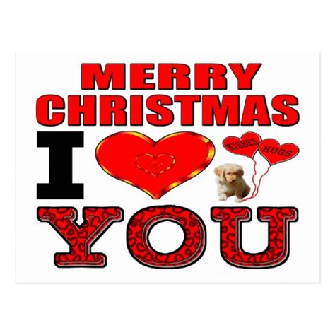 Merry Christmas I Love You Postcard | Zazzle