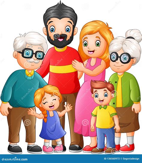 Happy family cartoon stock vector. Illustration of father - 136560972