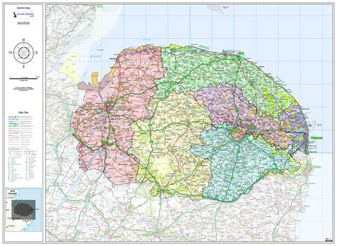 Norfolk County Map - Digital Download – ukmaps.co.uk