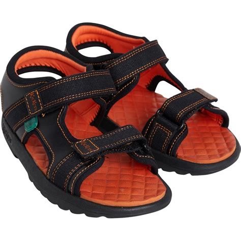 Buy Kickers Boys Kickster Leather Sandals Black