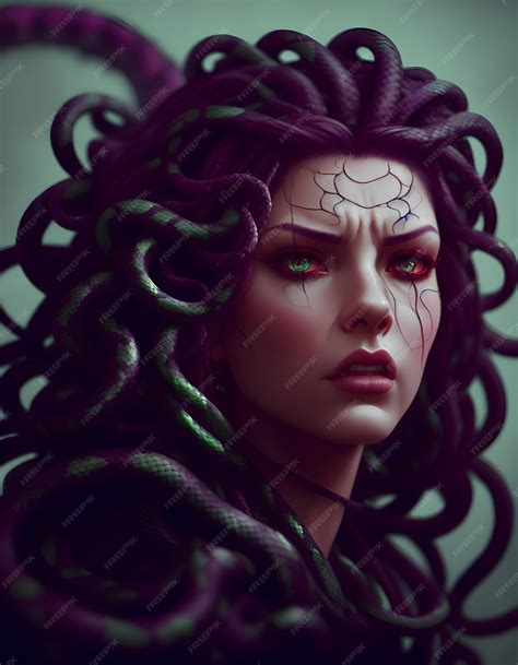 Sad Medusa Snake Hair | Premium AI-generated image