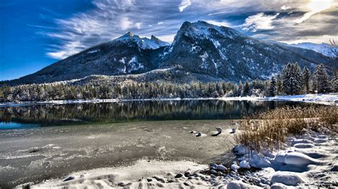 Hintersee winter wallpaper - backiee