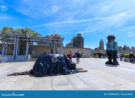 Rooftop View of Metropolitan Museum of Art with Manhattan Skyline. Editorial Stock Photo - Image ...