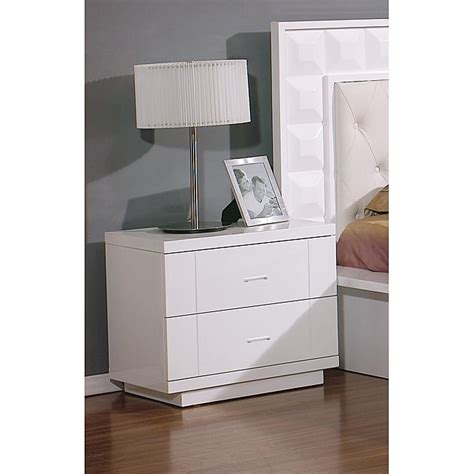 Pure White Lacquer Nightstands (Set of 2) - Free Shipping Today - Overstock.com - 13969075