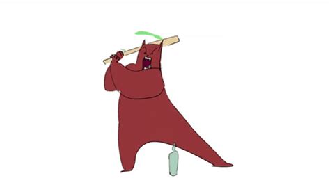 Angry Bear Hitting Bottles Cartoon GIF | GIFDB.com