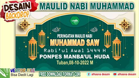 Download Template Desain Spanduk Maulid Nabi Muhammad Saw Coreldraw ...