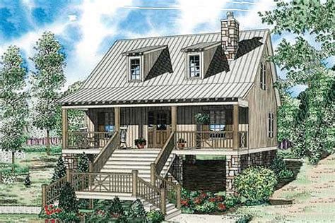 Cabin Style House Plan - 2 Beds 2 Baths 1400 Sq/Ft Plan #17-2356 ...