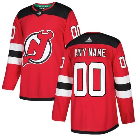 adidas New Jersey Devils Red Authentic Custom Jersey