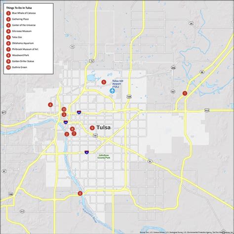 Map of Tulsa, Oklahoma - GIS Geography