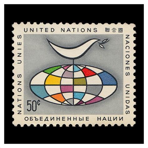 united nations postage stamps: UN Dove & Globe, 1964 | Postage stamp ...